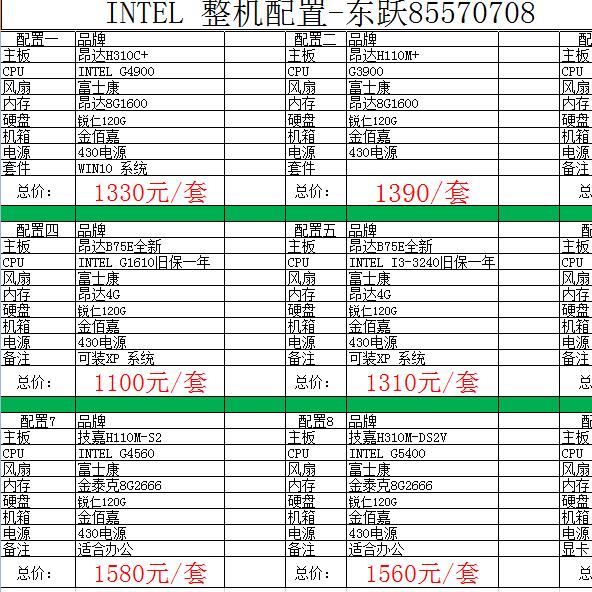 AMD整機配置單-東躍電(diàn)腦：85570708